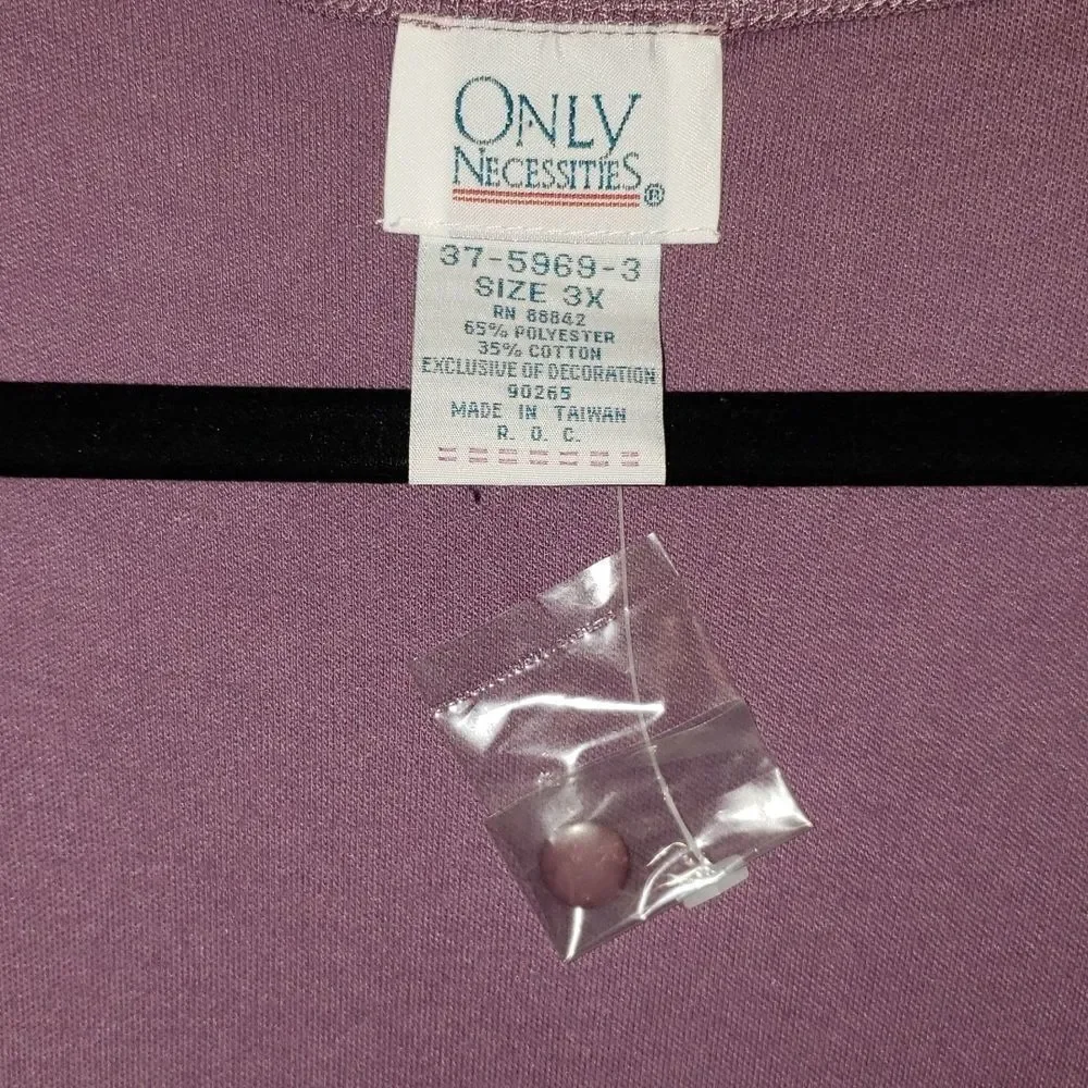 Only Necessaties Purple Embroidered Floral Sweater